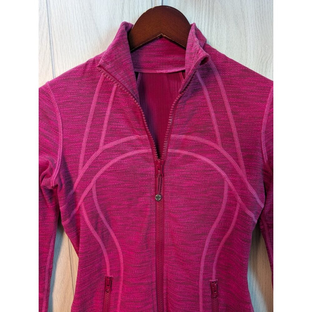 Lululemon Define Jacket Marvel 4 Berry Pink Full Zip Mock Neck Active Long Sleev - Picture 2 of 7